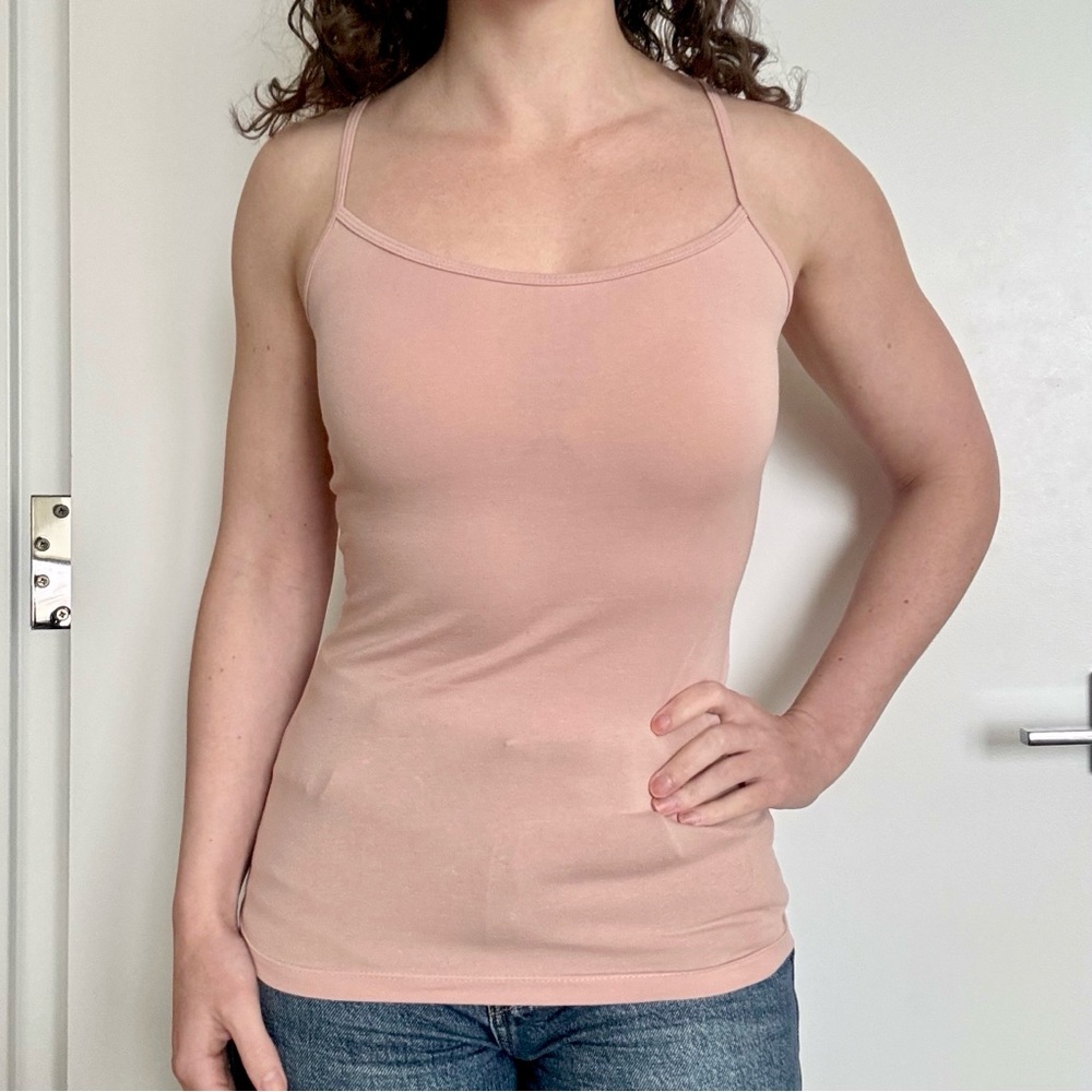 Forever 21 pink cami spaghetti strap tank top Y2K basic summer spring coquette S
